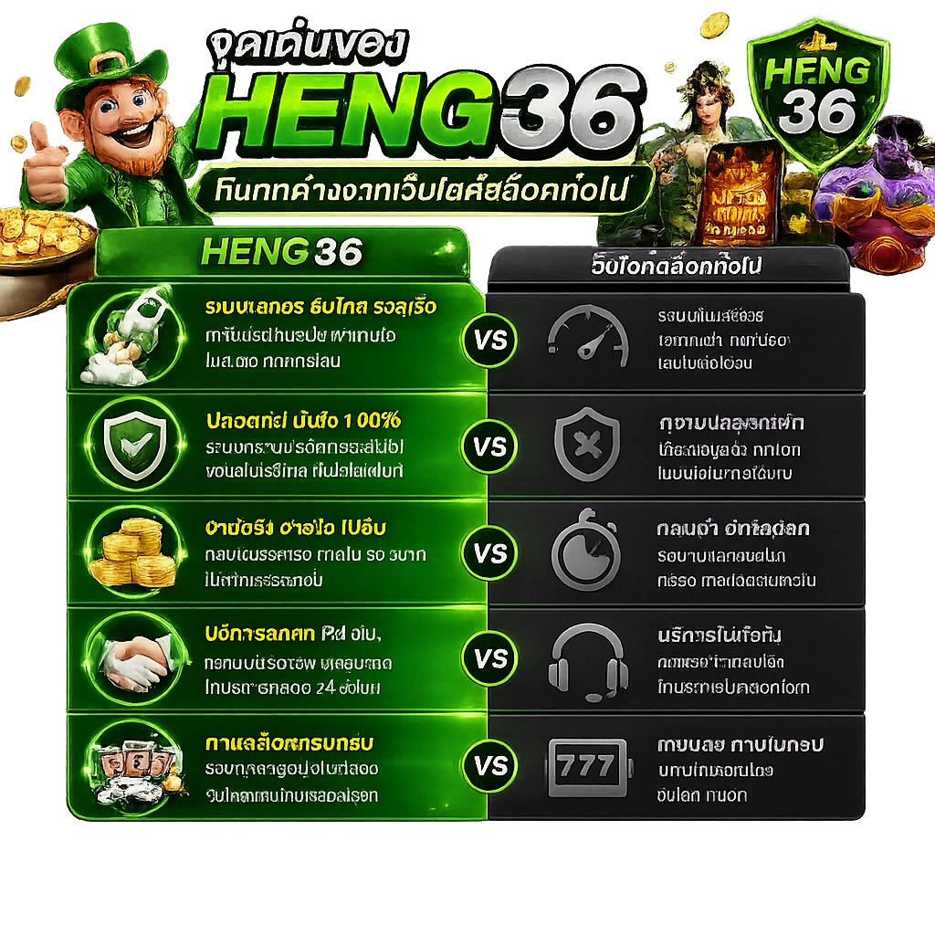 จุดเด่นของHeng36 ที่แตกต่างจากเว็บไซต์สล็อตทั่วไป